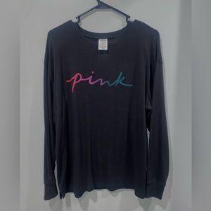 PINK black sleepwear top